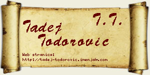 Tadej Todorović vizit kartica
